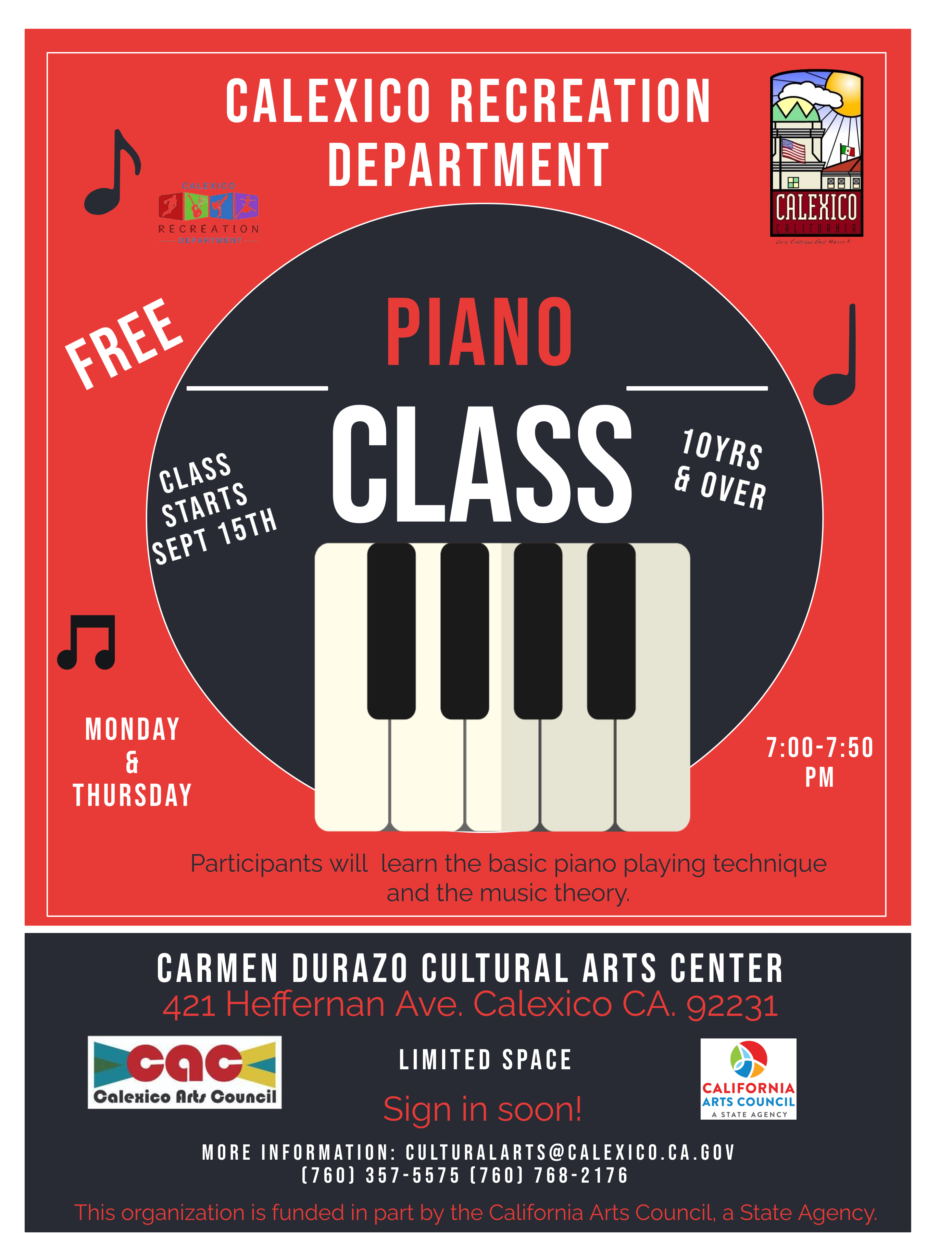 Keyboard class flyer