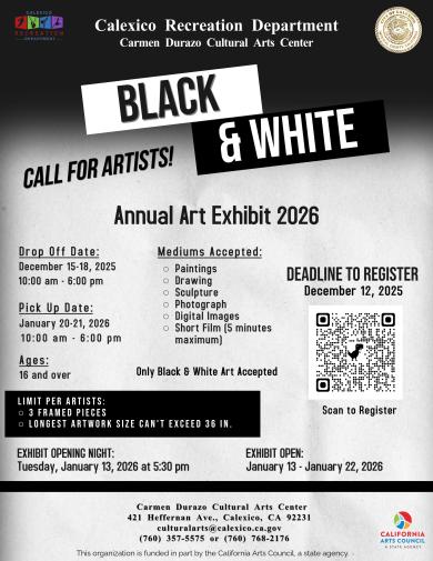 Black and White call for artist